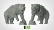 CKM3DIP-97 - 1:87 Scale - Bear - New Pose 1 (2 Pack)
