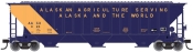 N Scale - Thrall 4750 Covered Hopper - State of Alaska #018