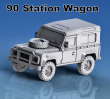 CKMBERG17 - 1:87 Scale - Land Rover 90 Station Wagon - Sunroof and Bulbar