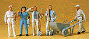 HO Scale - Construction Workers and Wheel Barrow