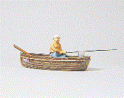 HO Scale - Angler in Boat