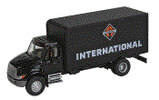 1:87 Scale - International 4300 Single Axle Box Van - International Black