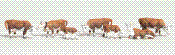 HO Scale - Hereford Cows