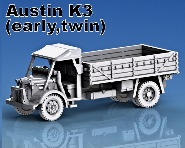 Picture of 1:100 Scale - Austin K3 - Early, Twin Wheel