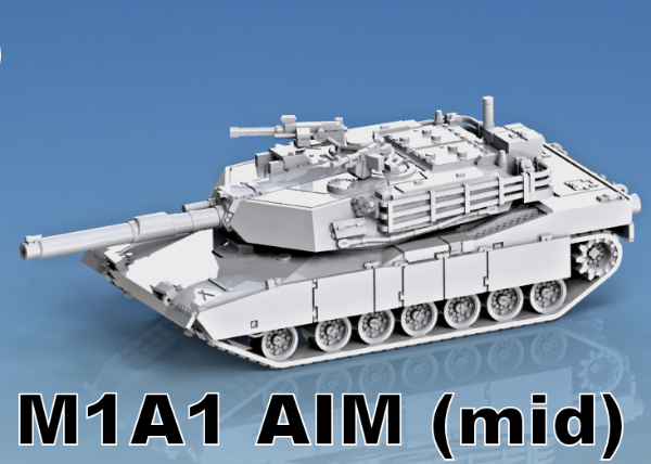 Picture of 1:72 Scale - M1A1 Aim Abrams - Mid Turret, Cupola Closed