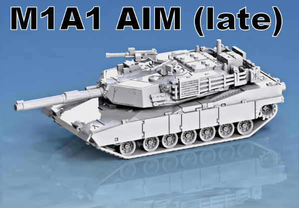 Picture of 1:72 Scale - M1A1 Aim Abrams Rear Guard Mesh - Late Turret - Cupola Closed