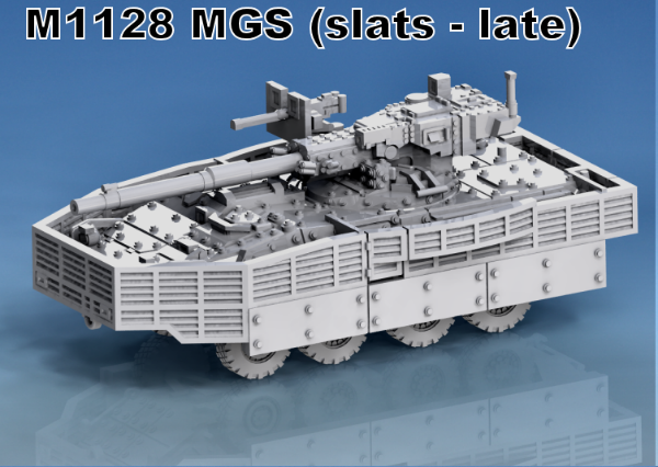 Picture of 1:100 Scale - M1128 Stryker mgs - Slats Solid Skirt