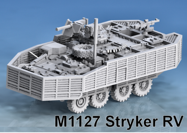 Picture of 1:72 Scale - M1127 Stryker RV - Slats, Aircon, Spare Wheel, Open, IED Aerial