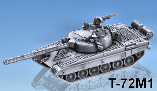 Picture of 1:100 Scale - T-72M1 - T72B Turret, MG Cupola Closed