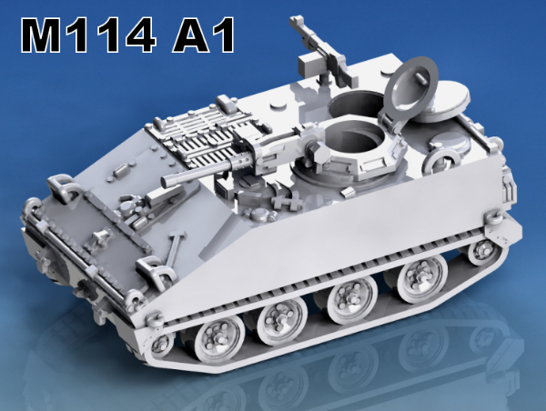 Picture of 1:87 Scale - M114A1 - Hatch Open, Heavy MG Turret Open, M60