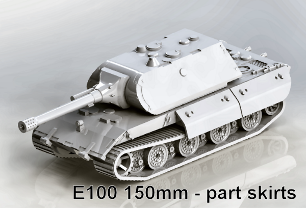 Picture of 1:100 Scale - E-100 - 150mm Turret - Part Skirts