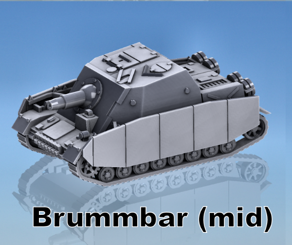 Picture of 1:100 Scale - Sturmpanzer IV Brummbar - Mid, Schurzen