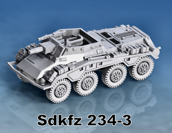 Picture of 1:72 Scale - Sdkfz 234-3 - No Spare Wheel
