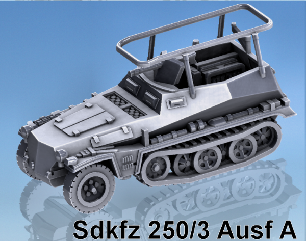Picture of 1:100 Scale - Sdkfz 250/A3 - Mid, No Bin, With AA MG Gun Arm