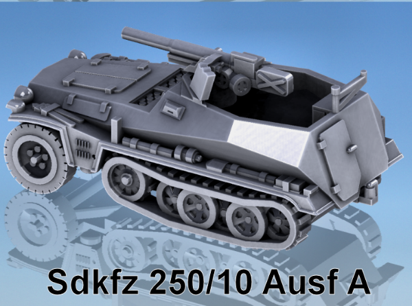 Picture of 1:100 Scale - Sdkfz 250/A10 - Mid, With AA MG Arm