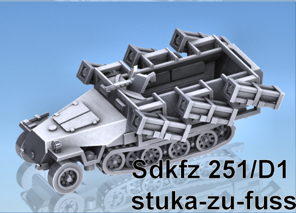 Picture of 1:100 Scale - Sdkfz 251/D1 Stuka-zu-fuss