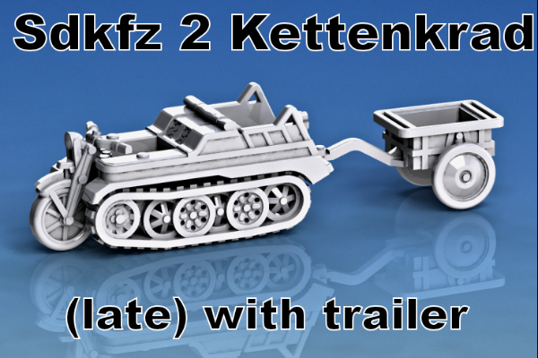 Picture of 1:72 Scale - Sdkfz 2 Kettenkrad (Late) - With Trailer