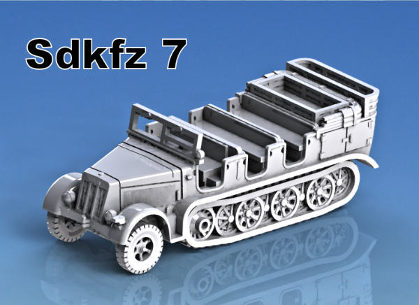 Picture of 1:87 Scale - Sdkfz 7 - Early, Cage, Hood Down