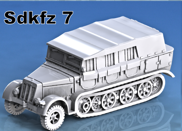 Picture of 1:100 Scale - Sdkfz 7 - Early, Full Roof