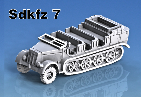 Picture of 1:72 Scale - Sdkfz 7 - Early, Hood Down, Window Down