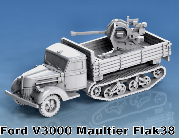 Picture of 1:100 Scale - Ford V3000 Maultier - Early Flak