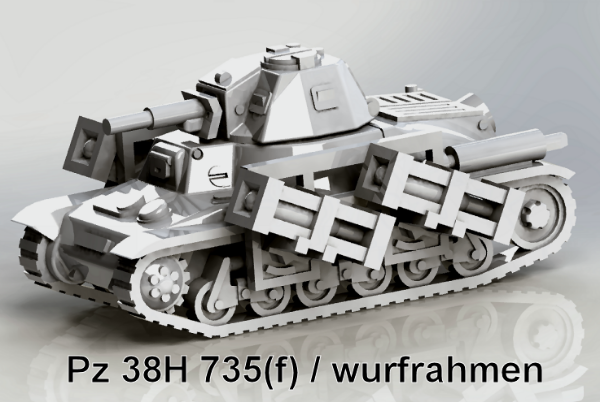 Picture of 1:87 Scale - Pzkpfw 38H 735 (f) With Wurfrahmen, Turret Long German