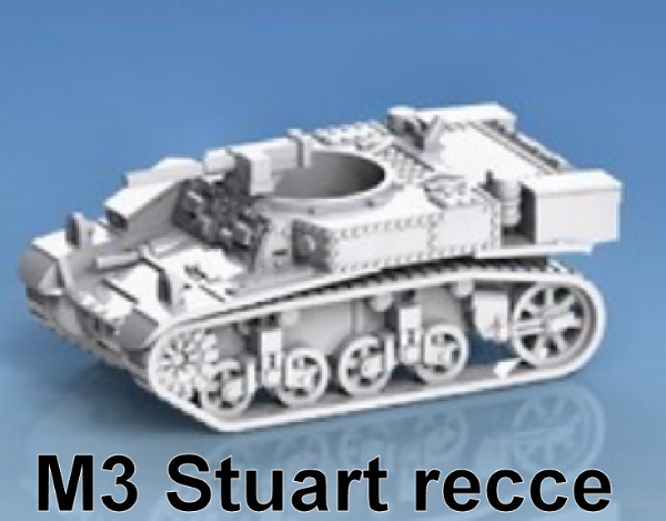 Picture of 1:100 Scale - M3 Stuart Recce - Mid