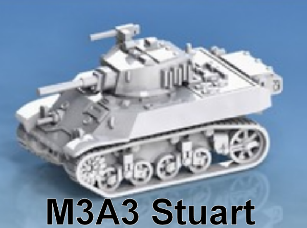 Picture of 1:72 Scale - M3A3 Stuart