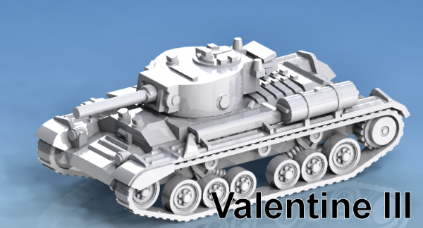Picture of 1:100 Scale - Valentine III - Fuel, With CS Turret