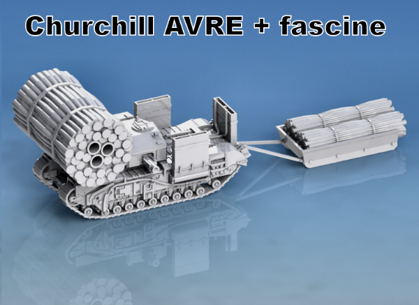 Picture of 1:100 Scale - Churchill IV AVRE - Fascine, Mid Gap, Wading
