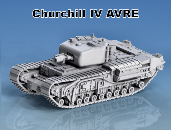 Picture of 1:100 Scale - Churchill IV AVRE - Half Guards