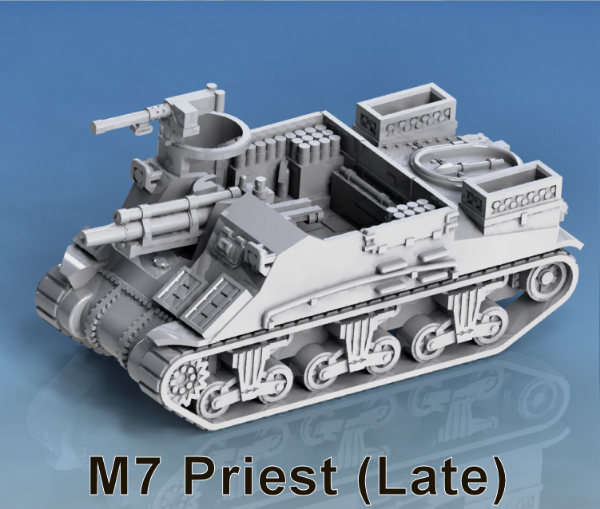 Picture of 1:100 Scale - M7 Priest - Late, Panels, Roof Bows