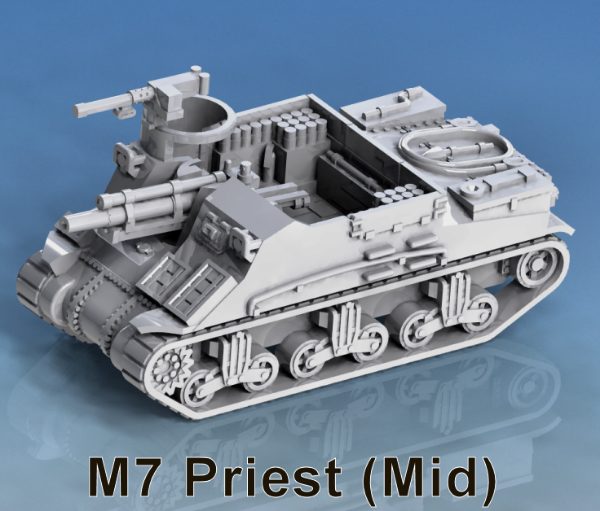 Picture of 1:72 Scale - M7 Priest - Mid, Panels, Deep Pulpit, Roof Bows