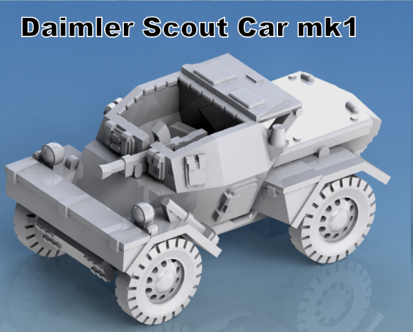 Picture of 1:72 Scale - Daimler Scout Car Mk1 Dingo - Open Gun Port, Open