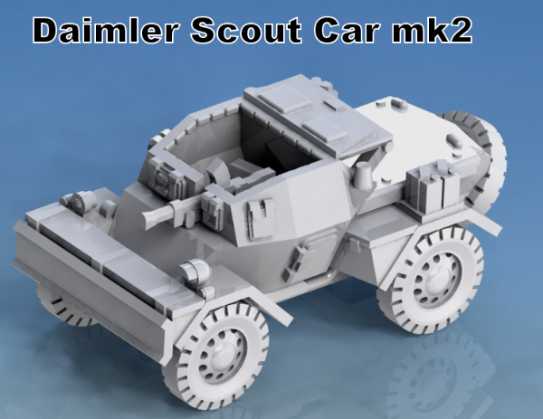 Picture of 1:72 Scale - Daimler Scout Car Mk2 Dingo - Open Gun Slot, Open