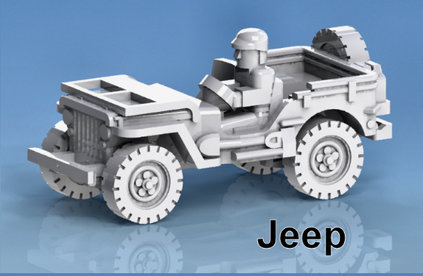 Picture of 1:72 Scale - Jeep - Open, Driver