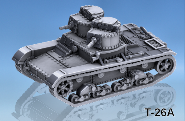 Picture of 1:72 Scale - T-26A - MG Turrets