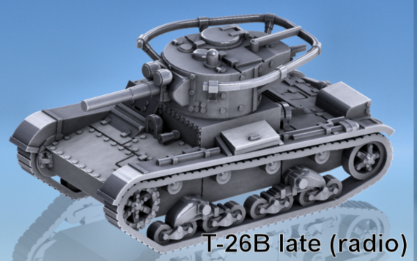 Picture of 1:72 Scale - T-26B - Late, Box, Jack, Aerial Turret