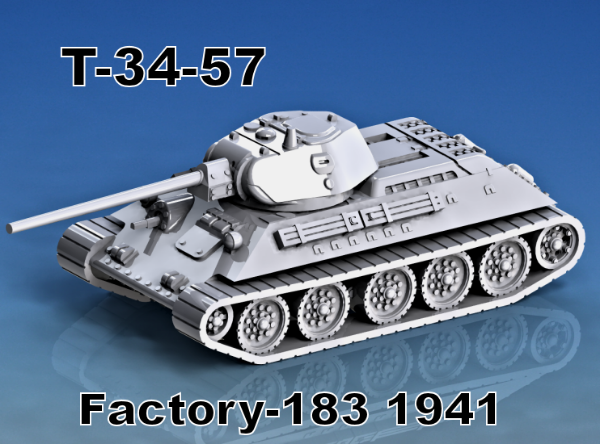 Picture of 1:87 Scale - T-34-57 Factory 183 - 1941, Late, No Mudguards 4, Fuel