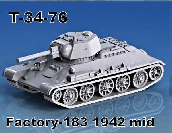 Picture of 1:72 Scale - T-34-76 Factory 183 - 1942, Mid, With Hex Turret
