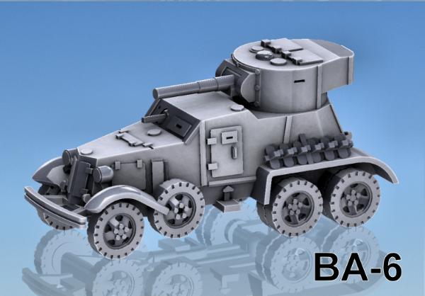 Picture of 1:72 Scale - BA-6 Armoured Car - Stowed Track
