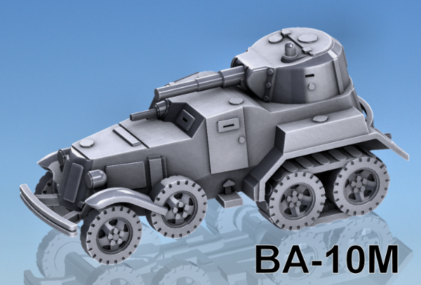Picture of 1:72 Scale - BA-10M Armoured Car - Tracks Fitted