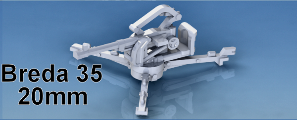 Picture of 1:100 Scale - Breda-35 20mm AA - Base With No Wheels