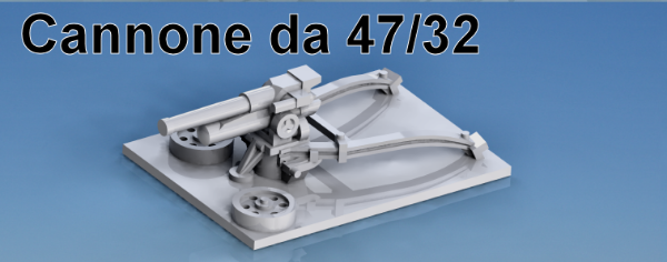 Picture of 1:87 Scale - Cannone da 47/32 - Base With Wheels
