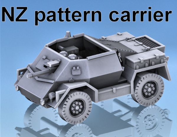 Picture of 1:72 Scale - NZ Pattern Wheeled Carrier MK2 - Crewed