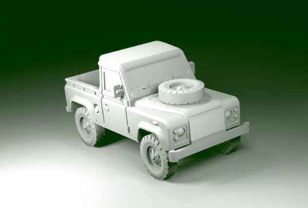Picture of 1:100 Scale - Land Rover 90 Truck Cab Open Civilian Rostyle