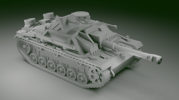Picture of 1:87 Scale - Stug IIIG - Early - Rails - MG