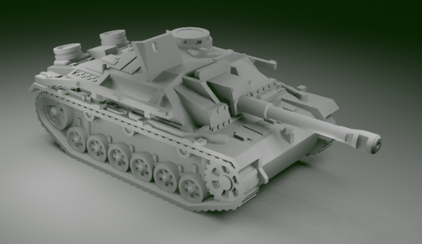 Picture of 1:100 Scale - Stug IIIG - Early - Rails - MG Shield