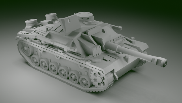 Picture of 1:87 Scale - Stug IIIG - Early - Rails - MG Shield - No Track
