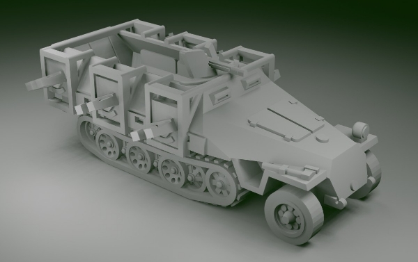 Picture of 1:87 Scale - Sdkfz 251/D1 Stuka-Zu-Fuss- Empty